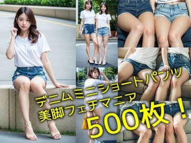 [ギャルぬき！]デニムミニショートパンツ美脚フェチマニア500枚 大好きな女子大生の日常の姿