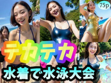 [ギャルぬき！]【テカテカ競泳水着】水着で水泳大会 女だらけのはっちゃけタイム